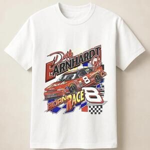 Dale Earnhardt Jr Born To Race Car Retro Motorsport Fan Art T Shirt